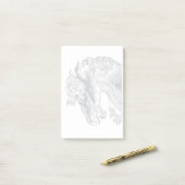  paardenkop grijs op wit post-it® notes (Op bureau)