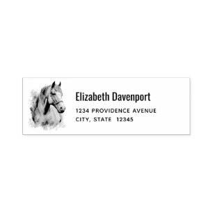 Paardenkop Illustratie Adres Zelfinktende Stempel