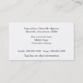 Paardenkop in een hoefijzer boer visitekaartje (Achterkant)