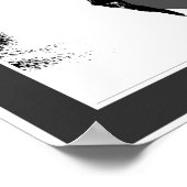 Paardenkop in zwart-wit Poster (Hoek)