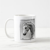 Paardenkop Kool trekken Equine art Koffiemok (Links)