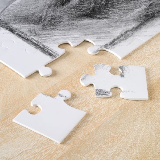 Paardenkop Kool trekken Equine art Legpuzzel (Zijkant)