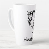 Paardenkop met mane latte-Mok Latte Mok (Linkerhoek)