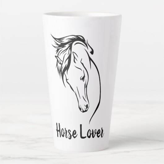 Paardenkop Met Manen Latte Mok (Voorkant)