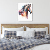 Paardenkop muurkunst canvas afdruk (Insitu (Slaapkamer))