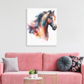 Paardenkop muurkunst canvas afdruk (Insitu (Woonkamer))