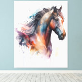 Paardenkop muurkunst canvas afdruk (Insitu (Houten vloer))