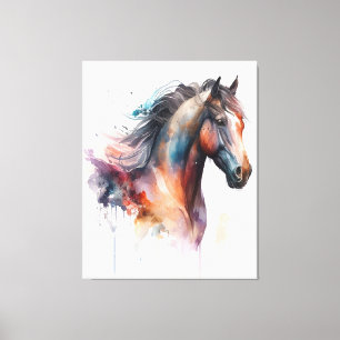 Paardenkop muurkunst canvas afdruk