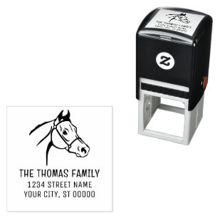 Paardenkop Naam Retouradres Zelfinktende Stempel