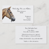 Paardenkop op een vlakke achtergrond visitekaartje (Voorkant / Achterkant)