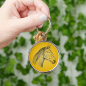 Paardenkop Portret Sleutelhanger (Hand)