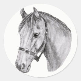 paardenkop ronde sticker