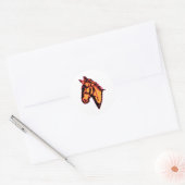 Paardenkop Ronde Sticker (Envelop)