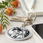 Paardenkop Sleutelhanger (Zijkant)