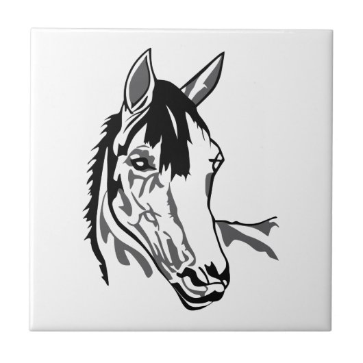 Paardenkop Tegeltje (Voorkant)