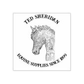 Paardenkop traditionele realistische zakelijke ac rubberstempel (Afrduk)