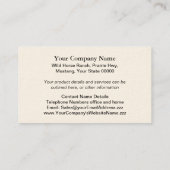 Paardenkop visitekaartje (Achterkant)