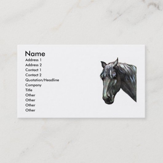 Paardenkop Visitekaartje (Voorkant)