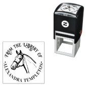 Paardenkop Vlecht Mane Bibliotheek Boeknaam Zelfinktende Stempel (In situ)