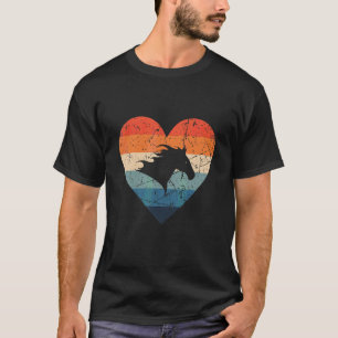 paardenkop zijaanzicht naar rechts retro vintage 7 t-shirt