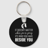 Paardenkopje paardenpaardje zwart sleutelhanger (Voorkant)