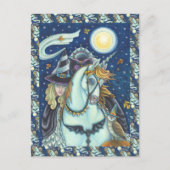 PAARDENKOPLOZE RUITER GOTHISCHE HEEKS, EENHOORN &  FEESTDAGENKAART (Voorkant)