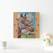 paardenkopverf vierkante klok (Huis)