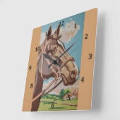 paardenkopverf vierkante klok (Hoek)