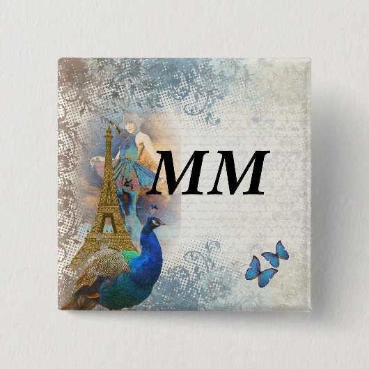 Paardenkraakcollage Vierkante Button 5,1 Cm (Voorkant)