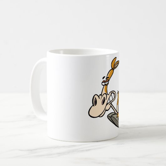 Paardenkracht cartoon mok (Voorkant links)