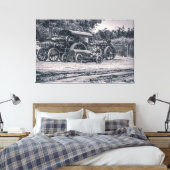 Paardenkracht in harmonie canvas afdruk (Insitu (Slaapkamer))