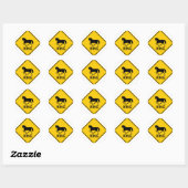Paardenkruising Ronde Sticker (Vel)