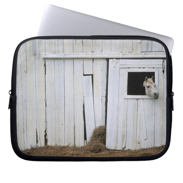 Paardenkruk uit het raam laptop sleeve (Voorkant)