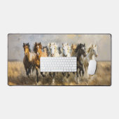 Paardenkudde Galloping Mustang Schilderij Bureaumat (Keyboard & Muis)