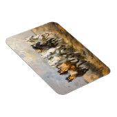 Paardenkudde Galloping Mustang Schilderij Flexibel Magneet (Rechterzijde)