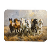 Paardenkudde Galloping Mustang Schilderij Flexibel Magneet (Horizontaal)