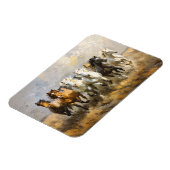 Paardenkudde Galloping Mustang Schilderij Flexibel Magneet (Linkerzijde)