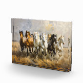 Paardenkudde Galloping Mustang Schilderij Fotoblokken (Rechts)