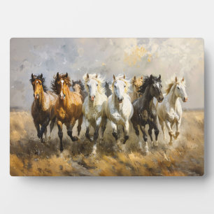 Paardenkudde Galloping Mustang Schilderij Fotoplaat