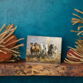 Paardenkudde Galloping Mustang Schilderij Fotoplaat (Zijkant)
