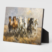 Paardenkudde Galloping Mustang Schilderij Fotoplaat (Zijkant)