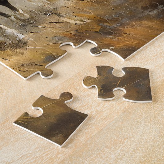 Paardenkudde Galloping Mustang Schilderij Legpuzzel (Zijkant)