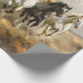 Paardenkudde Galloping Schilderij Decoupage Cadeaupapier (Hoek)