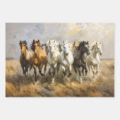 Paardenkudde Galloping Schilderij Decoupage Inpakpapier Vel (Voorkant)