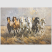 Paardenkudde Galloping Schilderij Decoupage Tissuepapier (Voorkant)