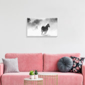 paardenkudde | Zwart-wit Canvas Afdruk (Insitu (Woonkamer))