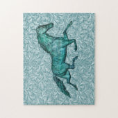  paardenkunst Aqua Blue Puzzle Legpuzzel (Verticaal)