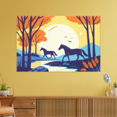 PAARDENKUNST CANVAS AFDRUK (Insitu (Woonkamer))