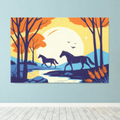 PAARDENKUNST CANVAS AFDRUK (Insitu (Houten vloer))
