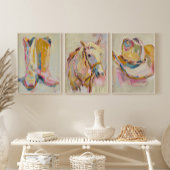 Paardenkunst, Cowgirl Decor, Westerne Ranch Poster